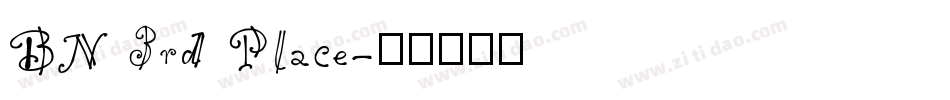 BN 3rd Place字体转换
